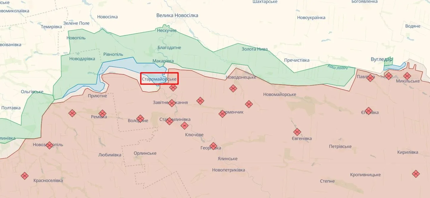 Оккупанты пытаются восстановить позиции возле Старомайорского, ВСУ поразили пункты управления и склады БК врага – Генштаб