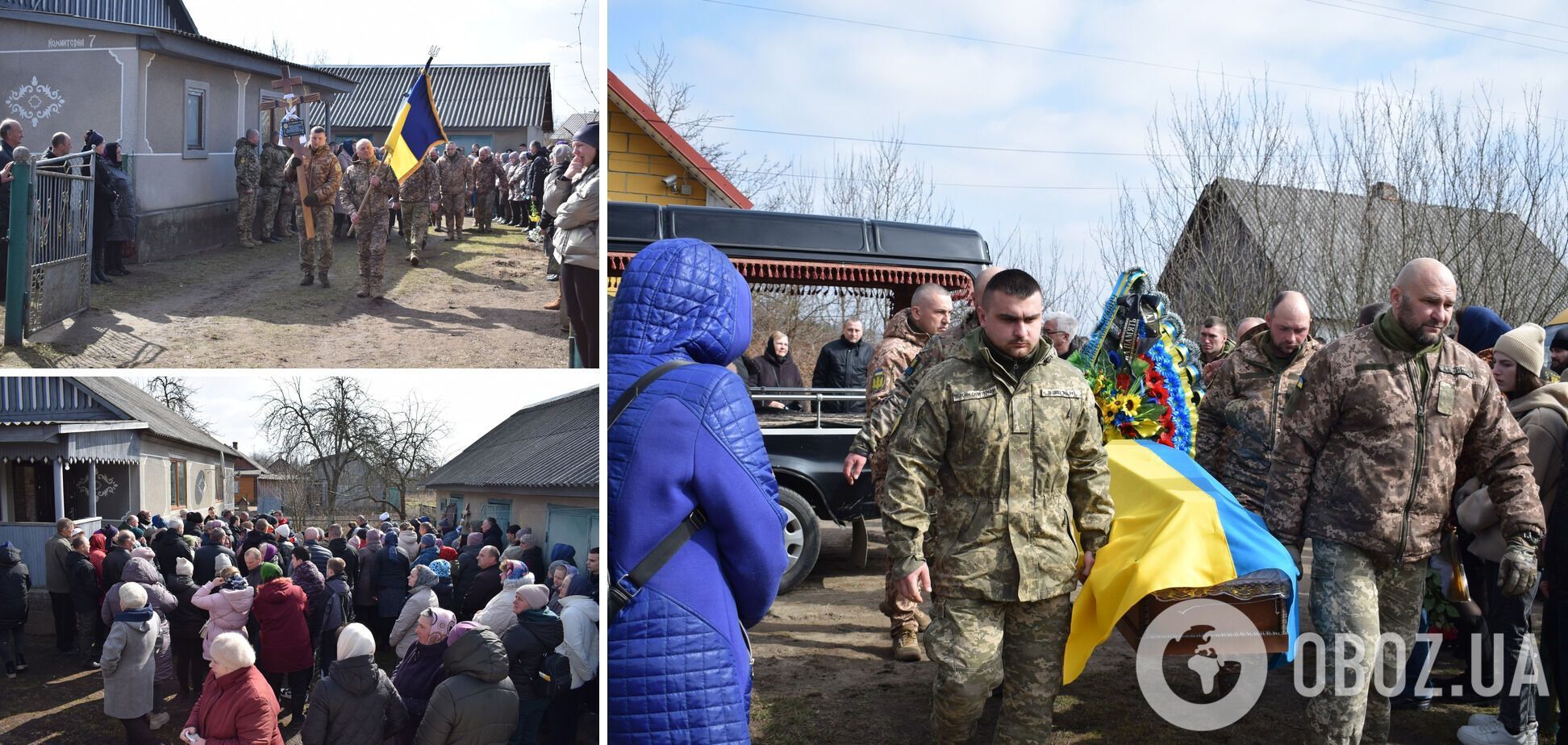 Без отца остались четверо детей: на Ривненщине попрощались с воином, погибшим в боях за Украину. Фото